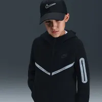 Nike Sportswear Tech Fleece Big детские (для мальчиков) Full-Zip Толстовка с капюшоном with Reflective Accents цвет черный