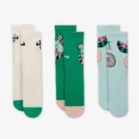 Nike Everyday Plus Big детские Cushioned Crew Sock (3 Pair) многоцветный