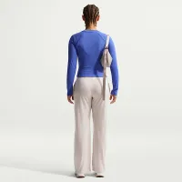 Nike Sportswear Chill Knit жіноча Tight Long-Sleeve Ribbed Top блакитний