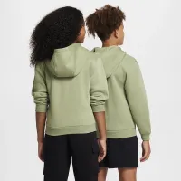 Nike Sportswear Club Fleece Big детские Full-Zip Толстовка с капюшоном цвет зеленый