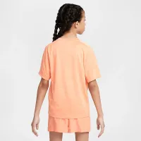Nike Multi Big детские Dri-FIT Short-Sleeve Top Orange