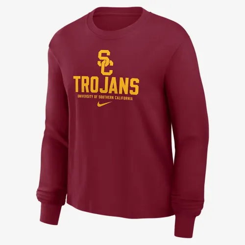 USC Trojans Primetime University Boxy жіноча Nike College Long-Sleeve футболка колір червоний