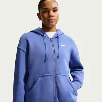 Nike Sportswear Phoenix Fleece жіноча оверсайз Full-Zip Толстовка з капюшоном блакитний