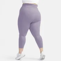 Nike Zenvy женская Gentle-Support С высокой Талией 7/8 лосины (большие размеры) цвет фиолетовый