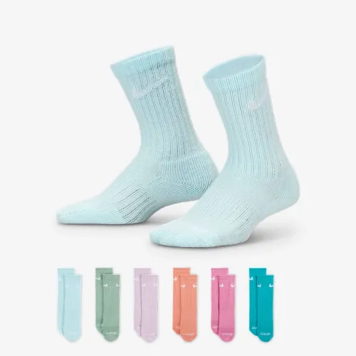 Nike Dri-FIT Performance Basics Little дитячі Crew шкарпетки (6 пар) блакитний