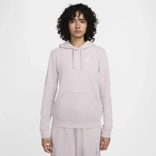 Nike Sportswear Club Fleece женская Pullover Толстовка с капюшоном цвет фиолетовый