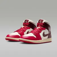 Nike Air Jordan 1 Mid женская Кроссовки цвет белый