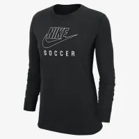 Nike Swoosh женская Soccer Long-Sleeve футболка цвет черный
