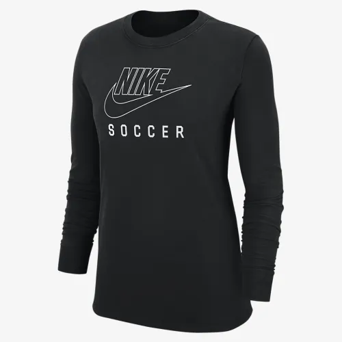 Nike Swoosh женская Soccer Long-Sleeve футболка цвет черный