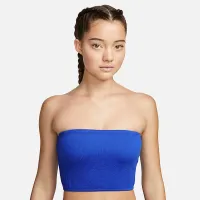 Nike женская Bandeau Midkini Swim Top синий