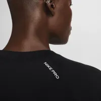 Nike Pro жіноча Dri-FIT Short-Sleeve Top колір чорний