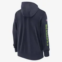 Seattle Seahawks Sideline Team Issue Club мужские Nike Full Zip Толстовка с капюшоном синий