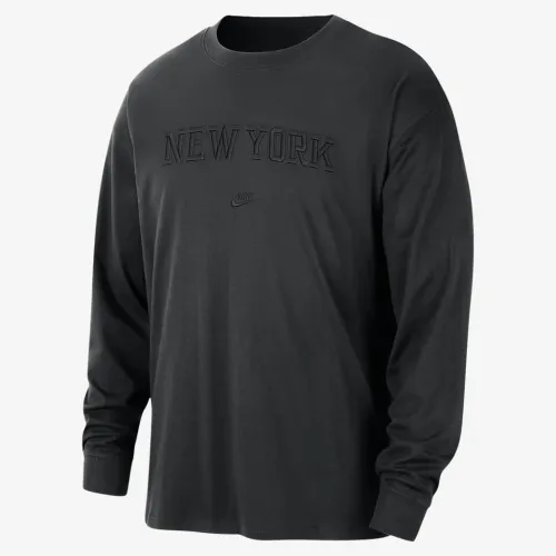 New York Knicks Courtside Premium Essential чоловічі Nike NBA Long-Sleeve футболка колір чорний