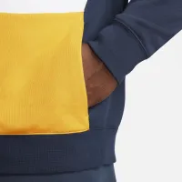 Nike Club Fleece мужские French Terry Color-Blocked Толстовка с капюшоном синий