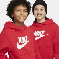 Nike Sportswear Club Fleece Big дитячі Толстовка з капюшоном колір червоний