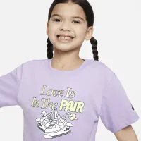 Nike Sweet Swoosh Little детские футболка цвет фиолетовый