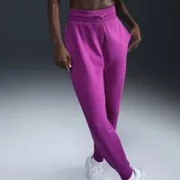 Nike Dri-FIT One жіноча З високою талією 7/8 French Terry Joggers колір фіолетовий