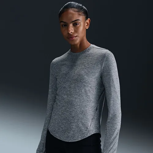 Nike Swift женская Dri-FIT UV Long-Sleeve Crew-Neck Running Top цвет серый