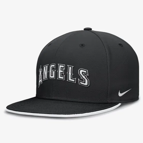 Los Angeles Angels Primetime True чоловічі Nike Dri-FIT MLB Fitted Hat колір чорний