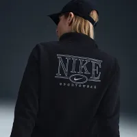 Nike Sportswear Club Fleece жіноча Mock-Neck 1/2-Zip Graphic Top колір чорний