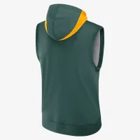Athletics Authentic Collection Men’s Nike Dri-FIT MLB Sleeveless Pullover Толстовка с капюшоном цвет зеленый