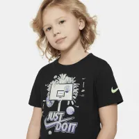 Nike Little дитячі Palm Tree Hoop JDI футболка колір чорний