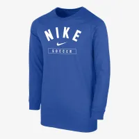 Nike Swoosh Big детские (для мальчиков) Soccer Long-Sleeve футболка синий