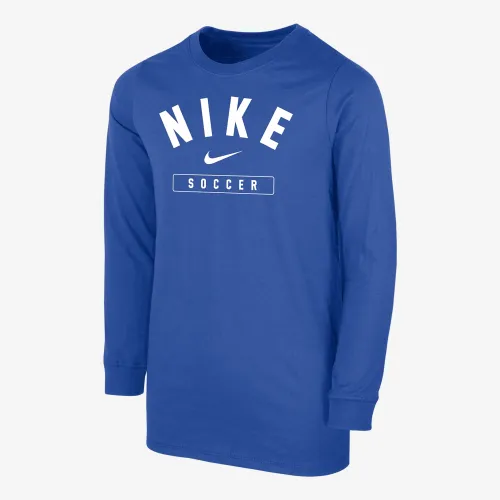 Nike Swoosh Big детские (для мальчиков) Soccer Long-Sleeve футболка синий