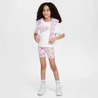 Nike Flow-Ral Little дитячі Boxy Graphic футболка колір білий