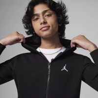 Nike Jordan MJ Brooklyn Big детские Fleece Full-Zip Толстовка с капюшоном цвет черный