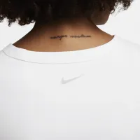 Nike One Fitted жіноча Dri-FIT Short-Sleeve Cropped Top колір білий