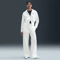Nike Sportswear Phoenix Fleece женская Loose Full-Zip Cropped Толстовка с капюшоном цвет белый