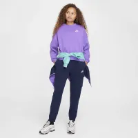 Nike Sportswear Club Fleece Girls' Boxy Crew-Neck свитшот цвет фиолетовый