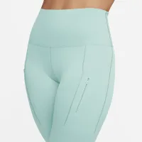 Nike Go женская Firm-Support С высокой Талией Cropped лосины с карманамицвет зеленый