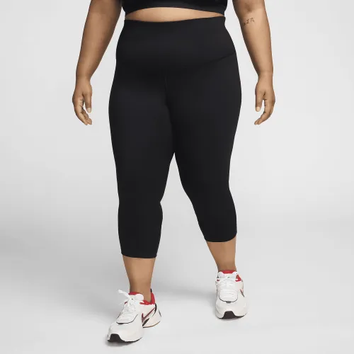 Nike One женская С высокой Талией Crop лосины (большие размеры) цвет черный