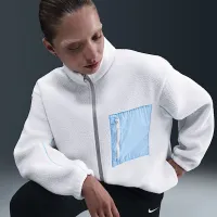 Nike Sportswear женская Full-Zip High-Pile Fleece Куртка цвет белый