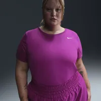 Nike Dri-FIT жіноча футболка (великі розміри) колір фіолетовий