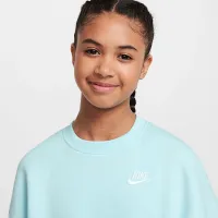 Nike Sportswear Club Fleece Girls' Boxy Crew-Neck світшот блакитний