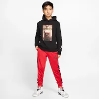 Nike Air Jordan Big детские (для мальчиков) Pullover Толстовка с капюшоном цвет черный