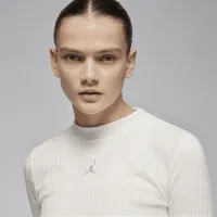 Nike Jordan жіноча Long-Sleeve Knit Top колір білий
