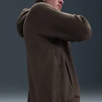 Nike Primary Fleece мужские Dri-FIT UV Pullover Performance Толстовка с капюшоном цвет коричневый
