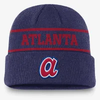 Atlanta Braves Rewind Terra мужские Nike MLB Cuffed Beanie синий