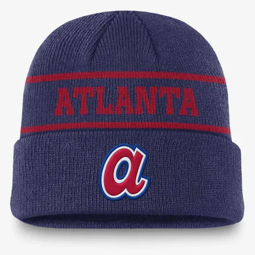 Atlanta Braves Rewind Terra мужские Nike MLB Cuffed Beanie синий