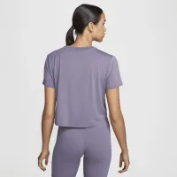 Nike One Classic женская Dri-FIT Short-Sleeve Cropped Top цвет фиолетовый