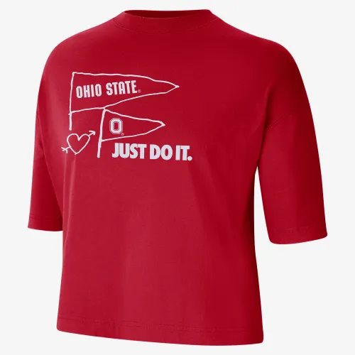 Ohio State женская Nike College футболка цвет красный