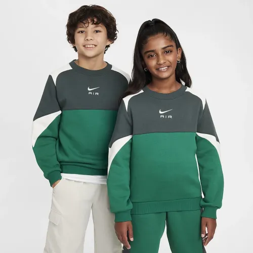 Nike Air Big детские Crew-Neck свитшот цвет зеленый