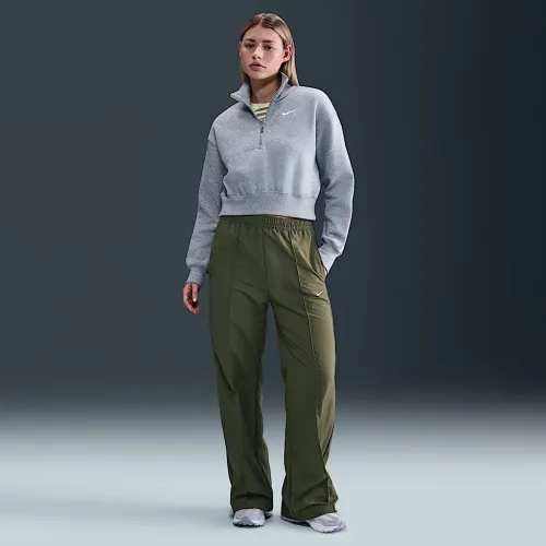 Nike Sportswear Everything Wovens женская Mid-Rise Open-Hem Pants цвет зеленый