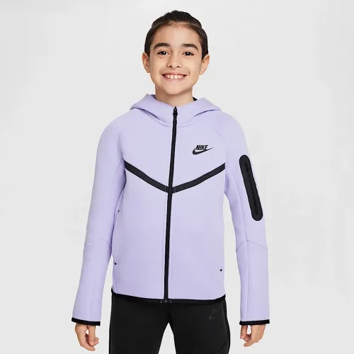 Nike Sportswear Tech Fleece Big детские Full-Zip Толстовка с капюшоном цвет фиолетовый