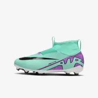 Nike Jr. Mercurial Superfly 9 Academy Little/Big детские Multi-Ground High-Top футбольные бутсы цвет зеленый