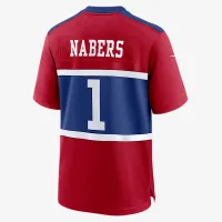 Malik Nabers New York Giants Big детские Nike NFL Game Jersey цвет красный